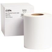 ICON THERMAL COURIER LABEL PERFORATED 102X76MM 500 LABELS