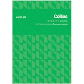 COLLINS RECEIPT BOOK 3 TO VIEW 3 TL TRIPLICATE NO CARBON REQUIRED A5 50 LEAF