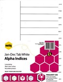 MARBIG PP INDEX DIVIDER JANDEC TAB A4 WHITE