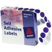 AVERY 937264 ROUND LABEL DISPENSER 14MM PURPLE BOX 1050