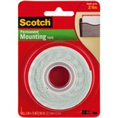 SCOTCH 110P MOUNTING TAPE PERMANENT 13MM X 19M WHITE