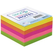 STICKN NOTES CUBE SELFADHESIVE 400 SHEET W76 X L76MM ASSORTED NEON COLOURS