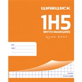 WARWICK 1H5 WITH MARGIN EXERCISE BOOK 10MM QUAD 36 LEAF