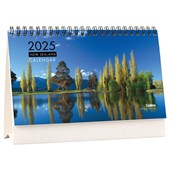 COLLINS DESK CALENDAR FLIP OVER W210 X L150MM WIRO BOUND ODD YEAR