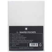 OFFICE SUPPLY CO LSHAPED POCKET A3 CLEAR PACK 6