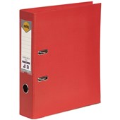 MARBIG LINEN LEVER ARCH FILE PE 75MM A4 BRIGHT RED