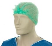 DISPOSABLE CRIMP HATS GREEN 53CM BOX  1000 MPH