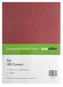 ICON BINDING COVERS A4 RED 250GSM PACK OF 100