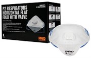 HORIZONTAL FLAT FOLD P2 RESPIRATOR WITH VALVE BOX OF 10