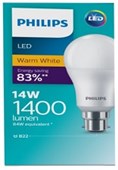 PHILIPS LED WARM WHITE 14W 1400 LUMEN BAYONET BULB