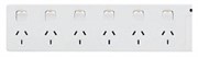 CLICK WHITE 6 OUTLET SURGE PROTECT SWITCHED POWER BOARD