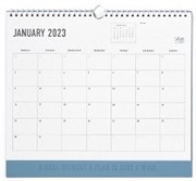 LETTS OF LONDON CONSCIOUS WALL CALENDAR MONTH TO VIEW 300MM X 270MM OCEAN 2023