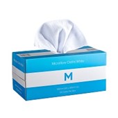 DISPENSER MICROFIBRE CLOTHS  WHITE 300MM X 300MM 185GSM PACK  50