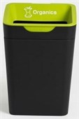 RUBBISH BIN METHOD SYSTEM  TOUCH LID 20L OPEN  GREEN ORGANICS KB020GRNORG