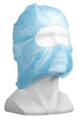 POLYPROPYLENE FULL FACE BALACLAVAS DISPOSABLE BLUE ELASTICATED 25GSM BOX  400