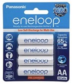 BATTERIES RECHARGEABLE AA PACK  4 2000MAH ENELOOP PANASONIC