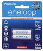 BATTERIES RECHARGEABLE AAA PACK  2 800MAH ENELOOP PANASONIC