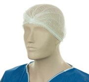 DISPOSABLE CRIMP HATS WHITE 53CM BOX  1000 MPH