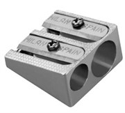 MILAN PENCIL SHARPENER ALUMINIUM DOUBLE HOLE